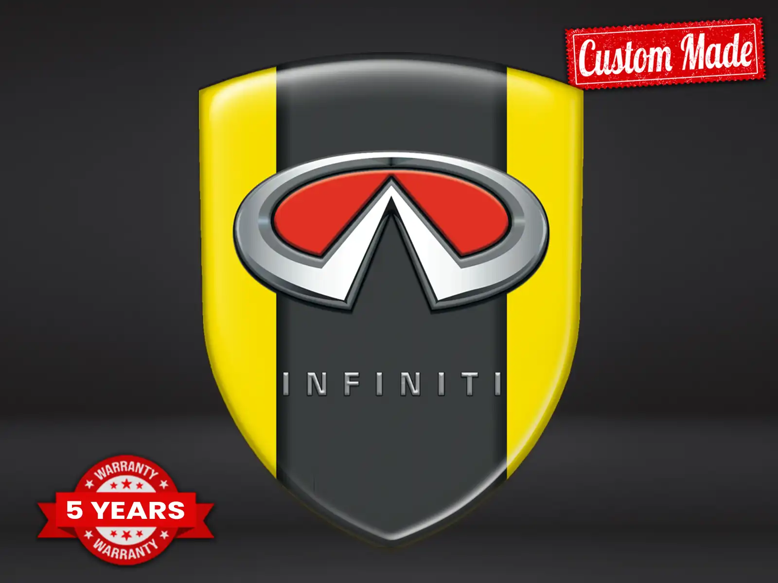 Infiniti Pegatina Resina Edición Carreras Etiquetas Cúpula Superior